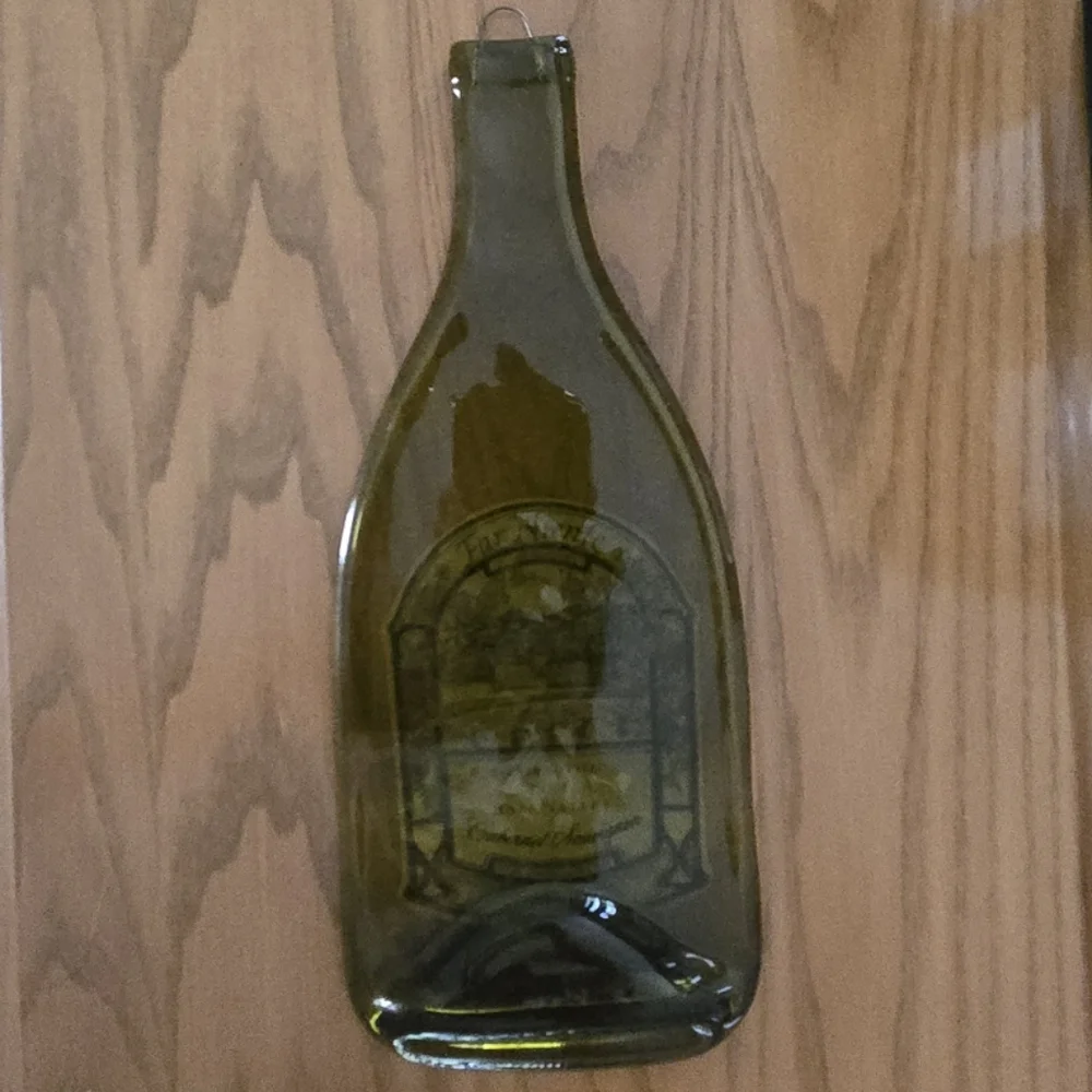 Vintage Far Niente 1991 Upcycled Wine Bottle Cheese Serving Board